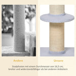Cat Tree, Scratching Post, Platform, Sisal, Light Blue