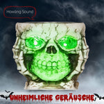 Halloween Decoration Garden Skeleton, Electric with Glowing Eyes & Scary Sound, Stainless Steel