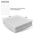 Upholstered Double Bed 140x200 cm with LED & USB in Linen