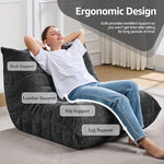 MMC-SHENHUI Bean Bag Chair Ergonomic 5-Point Support Suede