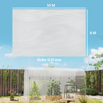 Greenhouse Film Waterproof UV Protection Tear-Resistant 8x10 m Plastic, Transparent