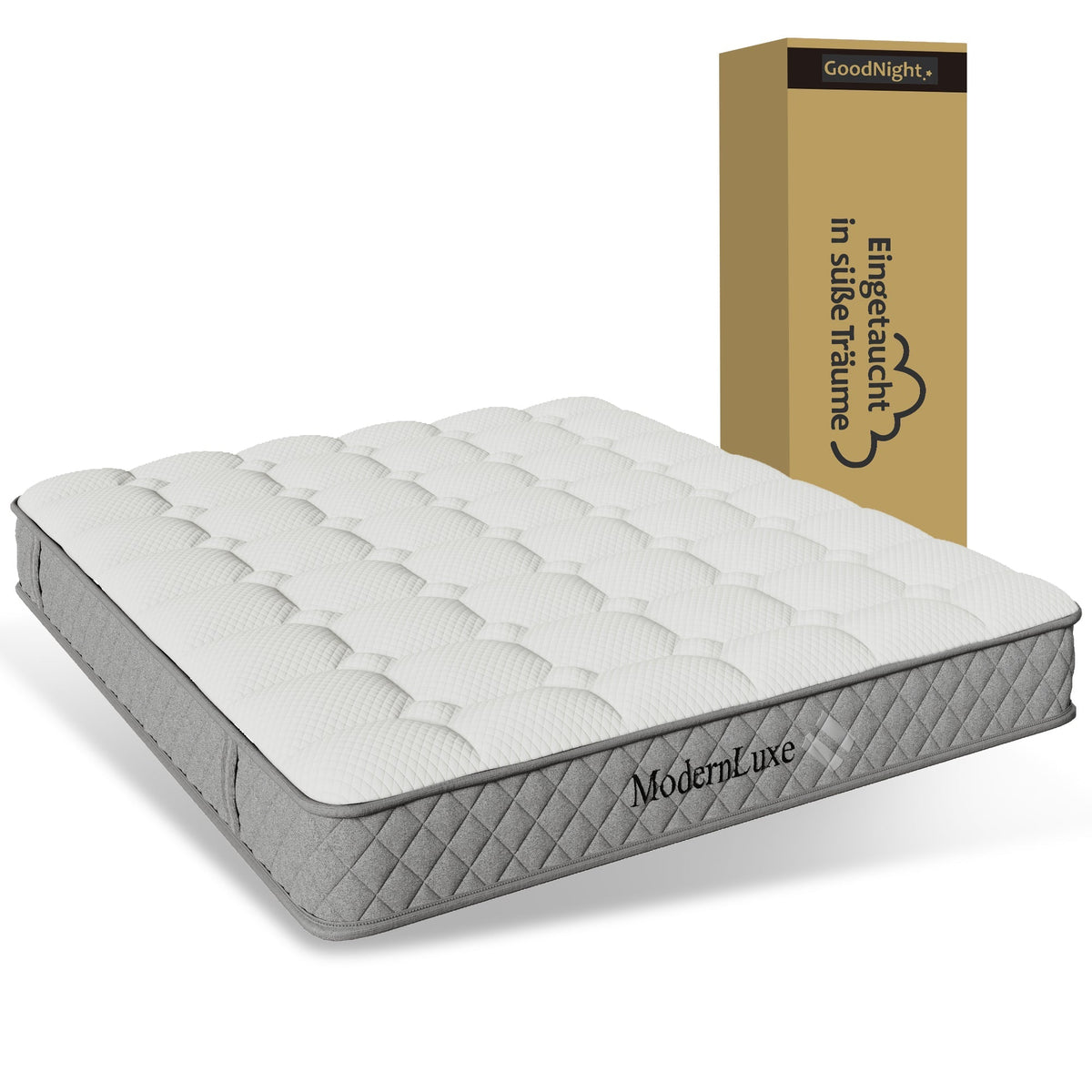 Orthopedic cold foam King mattress, 140x200 cm, 7-zone pocket spring core, H3 medium firm, 20 cm height, vacuum packed