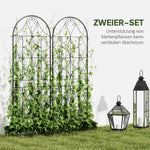 Metal Trellis 2-Piece Set, Rustproof 50x150cm Climbing Aid, Black