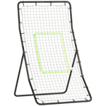 Kickback Rebounder Goal, 75x126cm Football Training Aid, Black Steel and PE