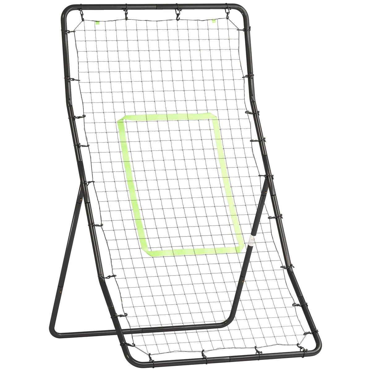 Kickback Rebounder Goal, 75x126cm Football Training Aid, Black Steel and PE