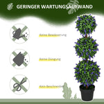Artificial Lavender Trees, 2-Set, 110 cm, UV-Resistant, Plastic