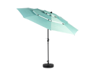 Double Sided Outdoor Umbrella, 14.8 Ft Rectangular Large with Crank, Light Green