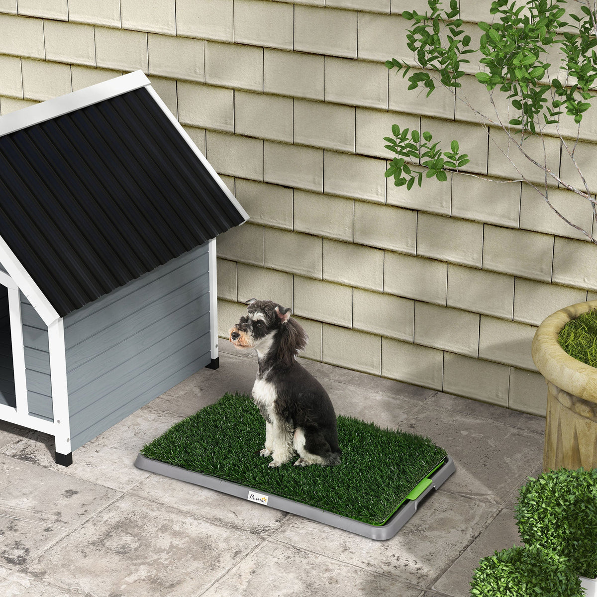 Dog Toilet, 2 Grass Mats, Potty Training, Indoor Outdoor, Green