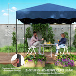 Gazebo 3x3m Pop-Up, Water-Repellent, UV Protection 50+, Dark Blue