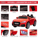 Audi Kids Electric Car 12V with Remote Control and LED Lights, Red