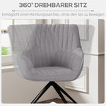 Swivel Lounge Chair, Armrests Metal Legs, Dark Grey Velvet