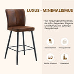 Bar Chair Set 101cm High 2-Piece - Brown Technology Fabric