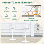 Adjustable Beam Chair (2-Pack) Swivel & Height Adjustable - Transparent/White