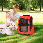 Dog Trolley Carrier Bag, 2-in-1, Breathable, Red