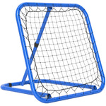 Football Rebounder, Foldable Adjustable Goal Kicker, Metal Blue