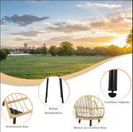 5-Piece Garden Lounge Set with Table, Chairs & Stools, Natural Rattan