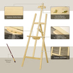 Easel, Studio Adjustable 90°, Pinewood