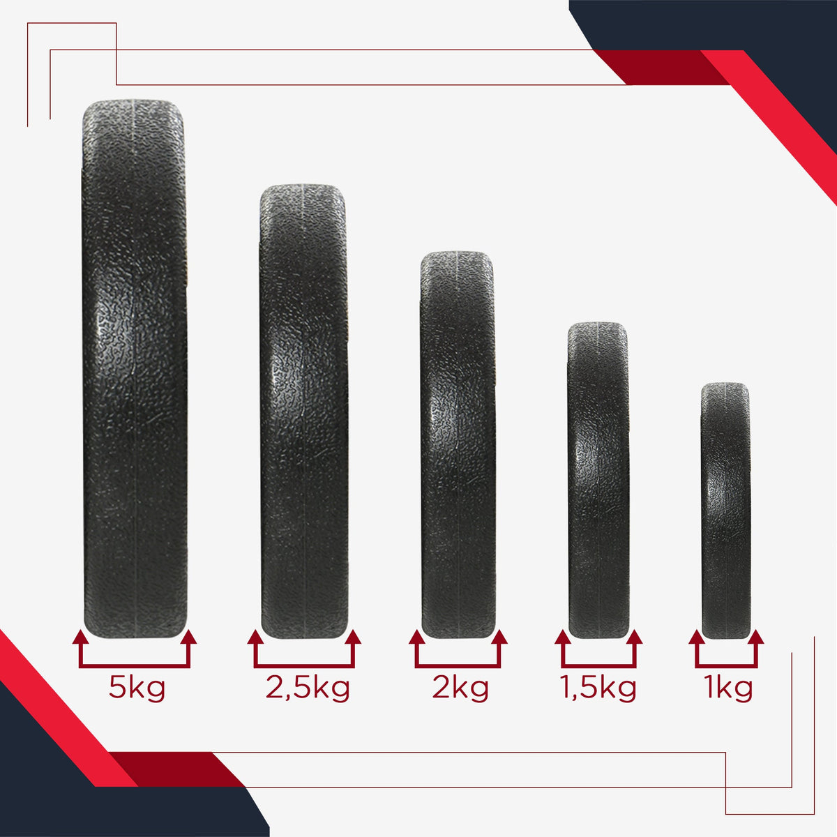 Dumbbell Set 30KG Weight Plates for Home & Gym, Steel PU Black