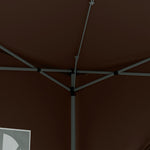 Gazebo 3x3m, Water-Repellent Stable Pop-Up with 4 Side Panels, Coffee