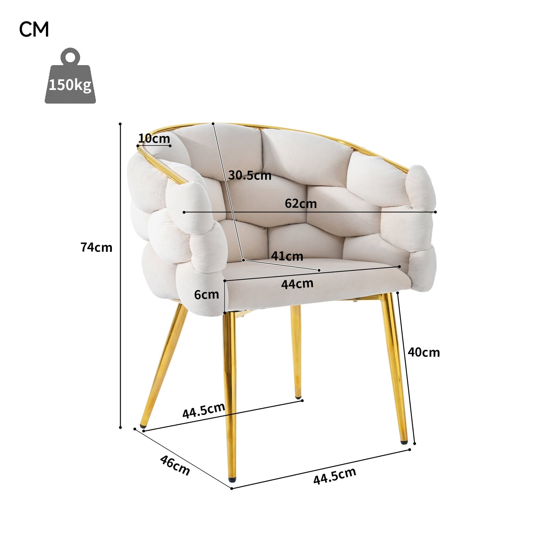 Dining Table Set 5-Piece 140x80cm - Marble Pattern Gold Legs
