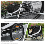 Dog Trailer Bicycle Transporter White+Black