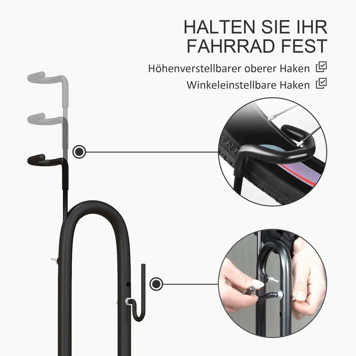 Bicycle Stand, Vertical Horizontal Weatherproof, Metal
