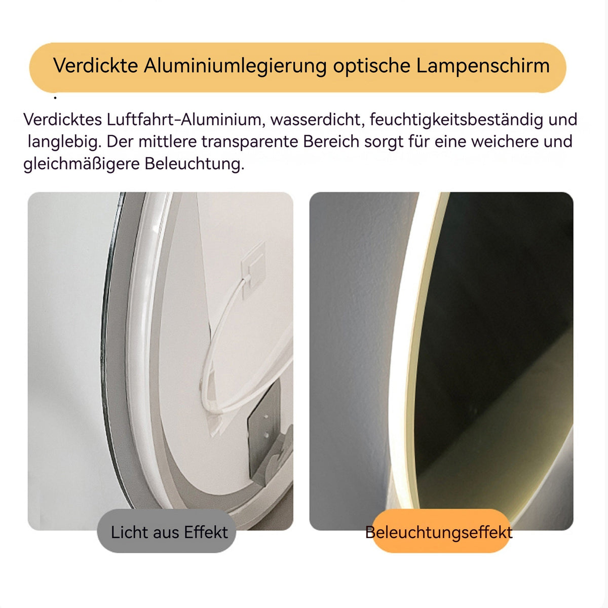 Frameless Oval Smart Mirror, 60x100cm Anti-Fog Touch Screen Bathroom, Glass
