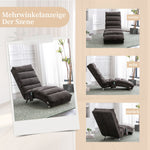 Relaxation Lounger with Vibration Function and Side Pockets, Bagcloth and Metal