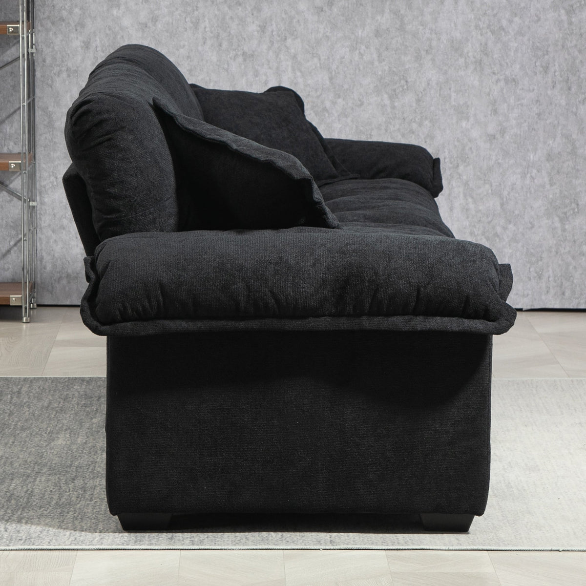 Two-Seater Sofa with Double Layer Cushions and Pocket Springs, 213 cm Chenille