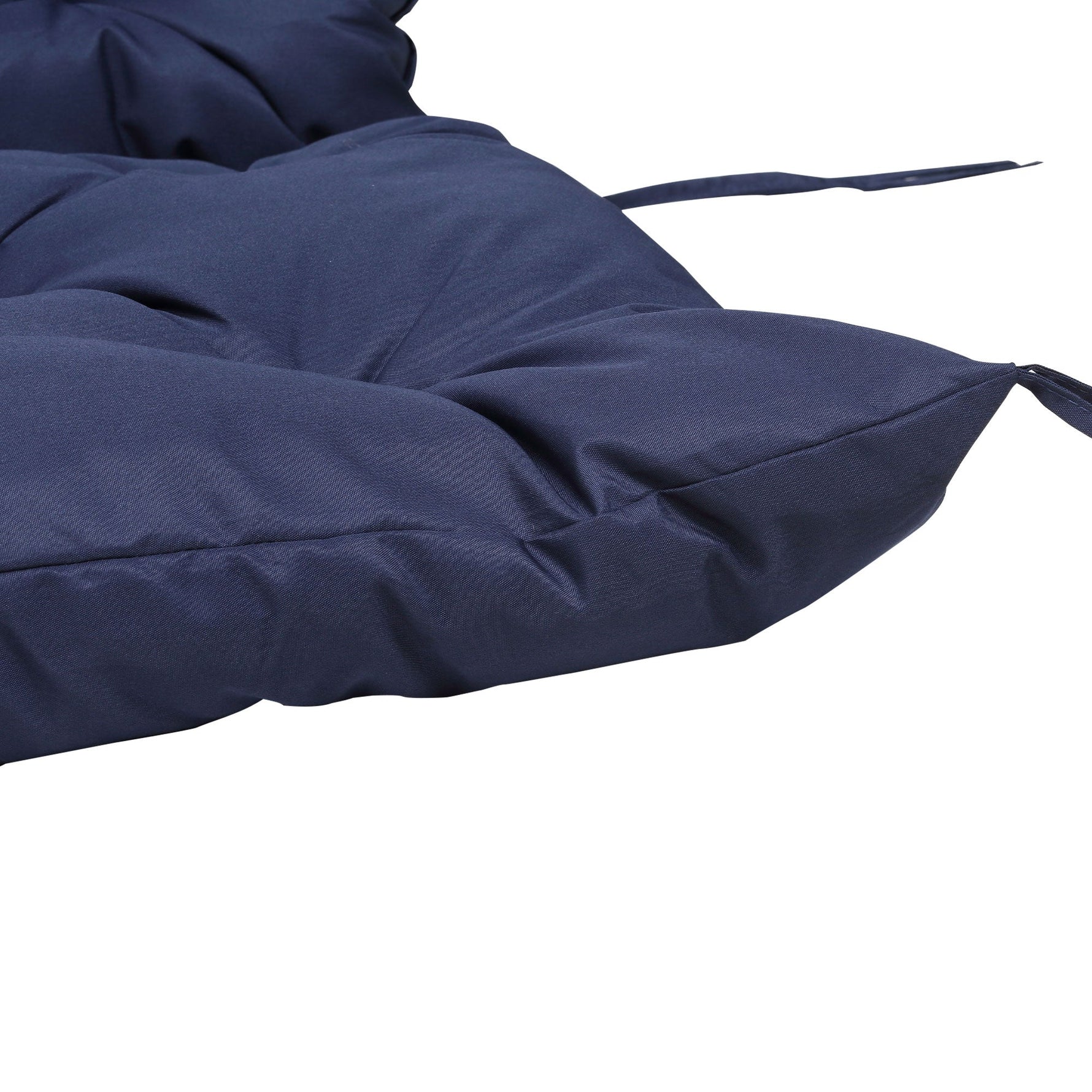 3-Seater Bench Cushion 150x98x8 cm, Outdoor/Indoor Seat Pad with Ties, Dark Blue