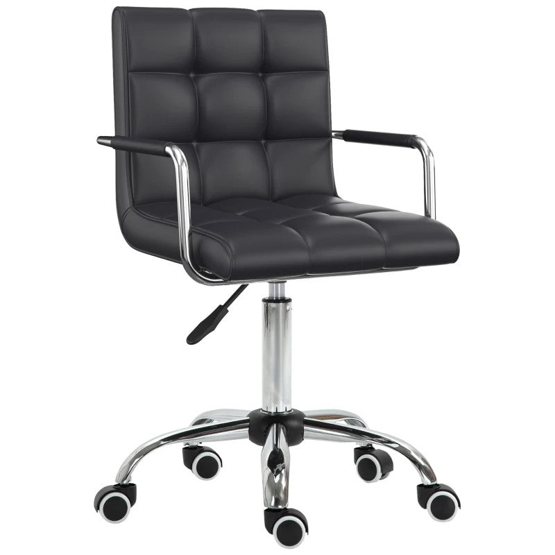 Ergonomic Desk Chair, Height Adjustable with Armrests, Office & Home, Black