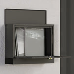 Mailbox with Newspaper Compartment, Water-Repellent, Black Metal