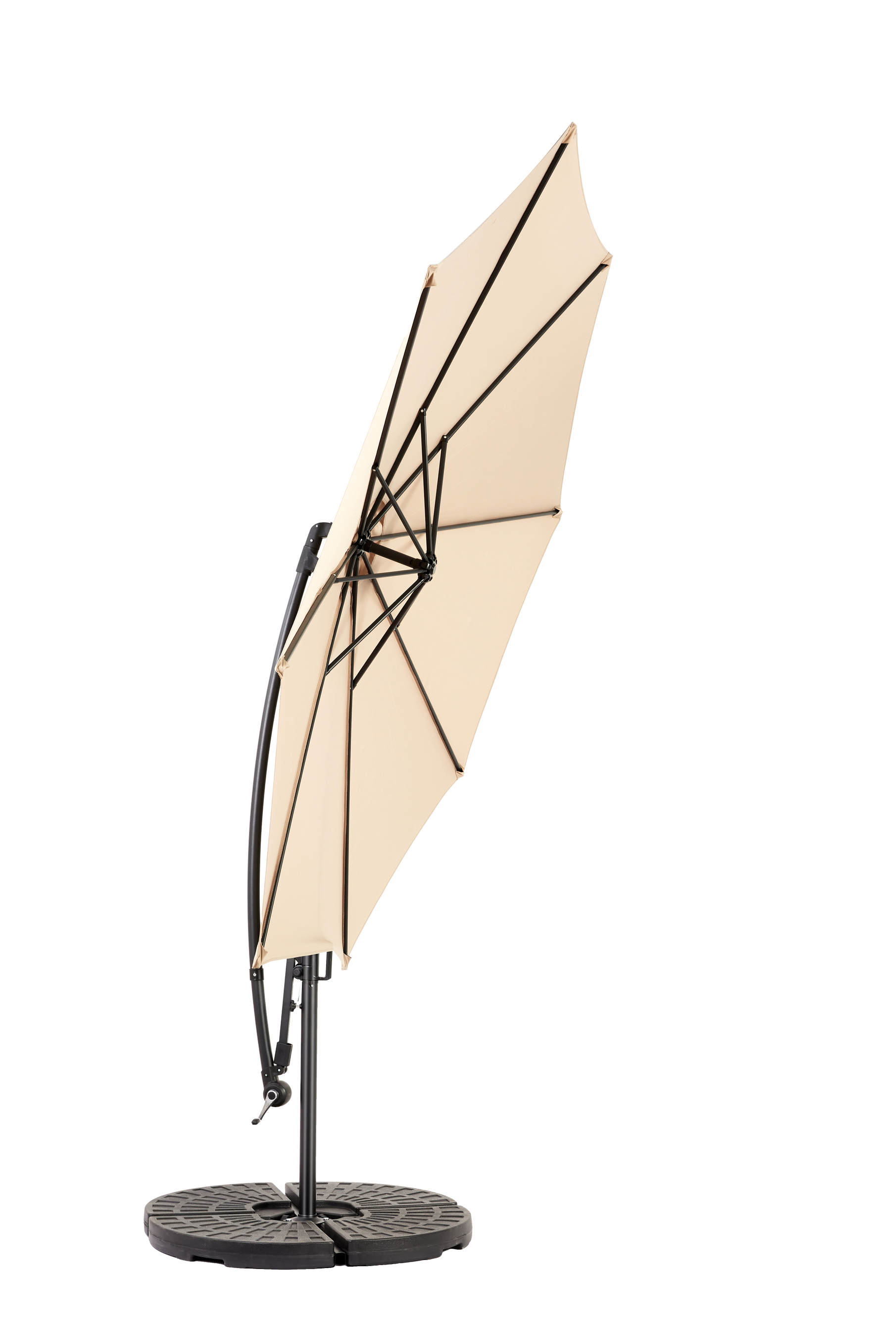 Outdoor Umbrella 14.8 Ft Double Sided Rectangular Large with Crank, Khaki