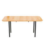 Classic Dining Table Extendable 120-160 cm 4-6 Seater - Natural Wood Finish