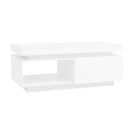 High-gloss TV Cabinet Set + Coffee Table, Living Room Wall Unit, White
