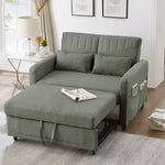 Sofa Bed Two-seater Extendable 3-Position Adjustable Backrest - Cotton-Linen Fabric