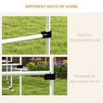 Agility Hurdle Set, 4 Hurdles Slalom Poles, Plastic White