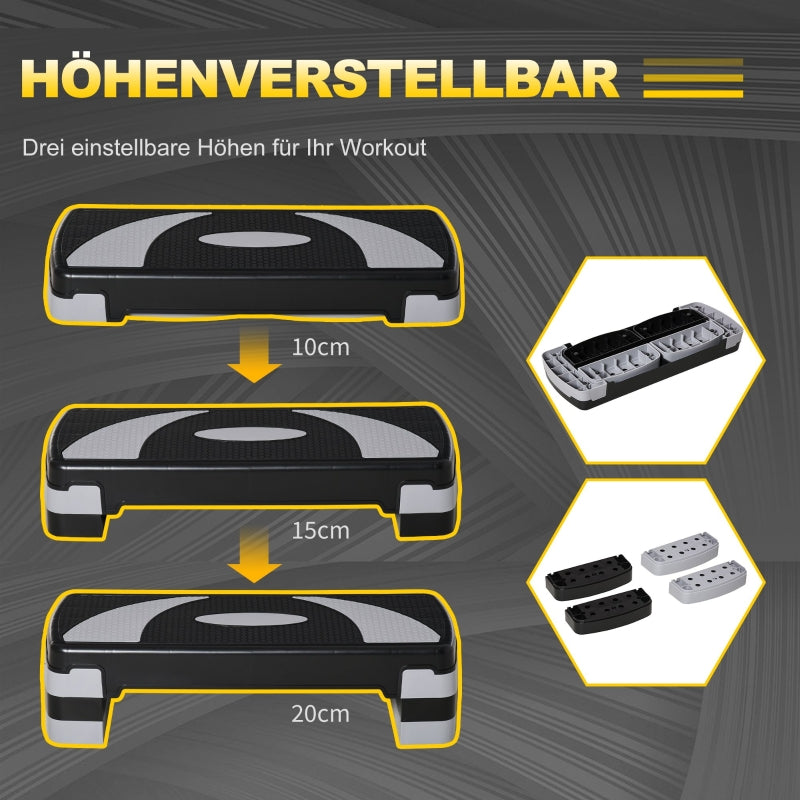 Step Board Aerobic Stepper, Height Adjustable, Fitness, 80x31 cm