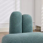 Bunny-Ear Ottoman Fixed Padded No Storage - Fabric
