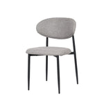 Dining Chair Samuel, Set of 4 Classic Design, Metal Frame Grey