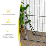 Foldable 2-in-1 Hammock Stand & Clothes Rack, 120kg Load Capacity, 290x92x88cm, for Garden & Patio