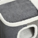 Cat Tree Scratching Barrel 3-Level Sisal Grey+White