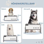 Elevated Dog Feeding Station, 2x2000ml Bowls, Grey