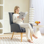 Armchair Lounge Relaxing Reading Chair, Velvet Gray