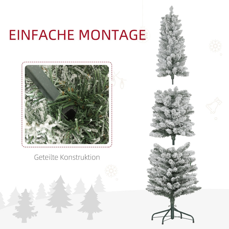 Christmas Tree 180 cm, LED Lights, Metal Base, Green