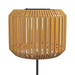 Rattan Solar Lamp Path Light, Warm White, Waterproof LED Garden Light, Steel