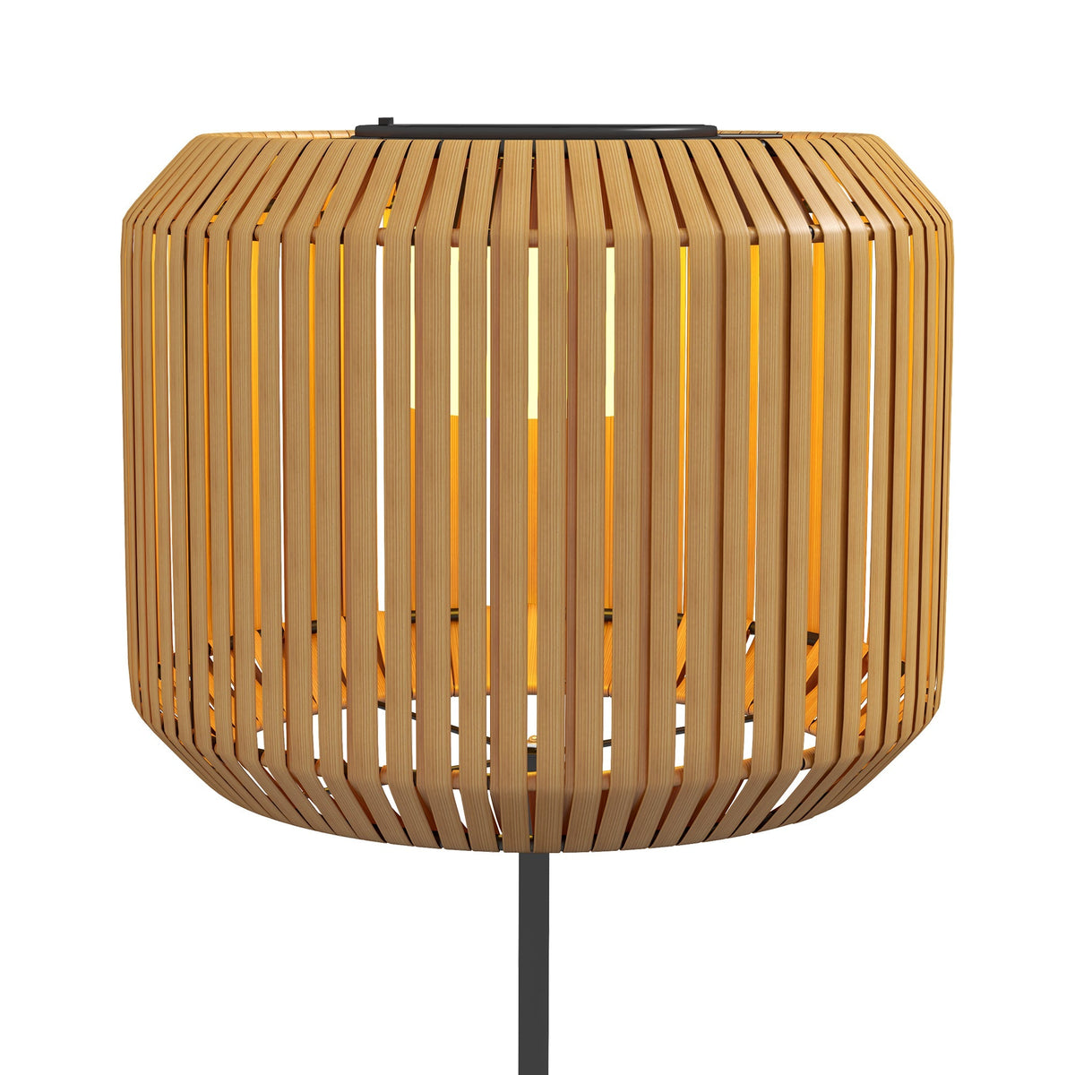 Rattan Solar Lamp Path Light, Warm White, Waterproof LED Garden Light, Steel