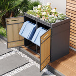 Bin Storage Unit with Green Roof and 120-240L Enclosure, Metal