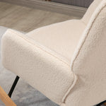 Rocking chair accent relaxation chair with berber fleece beige