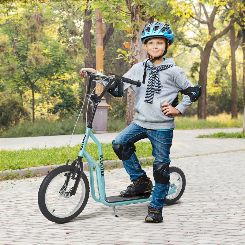 Scooter Roller Children's Scooter, Pneumatic Tires 16/12 inches, Blue